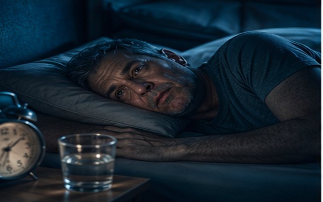 Persona sveglia durante la notte